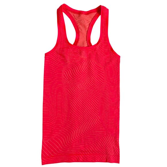 Lululemon Swiftly Speed Racerback *SeaWheeze Illusion Flare / Florid Orange - 2 - Picture 1 of 11